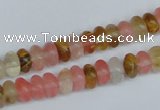 CCY201 15.5 inches 5*8mm rondelle volcano cherry quartz beads