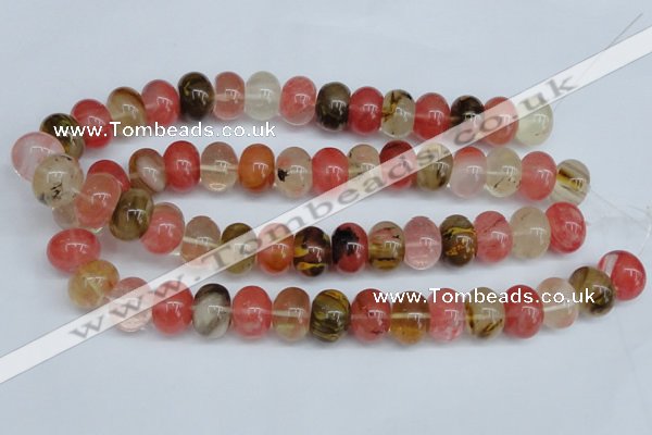 CCY203 15.5 inches 13*18mm rondelle volcano cherry quartz beads