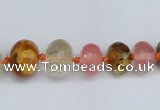 CCY209 4*8mm - 13*18mm faceted rondelle volcano cherry quartz beads