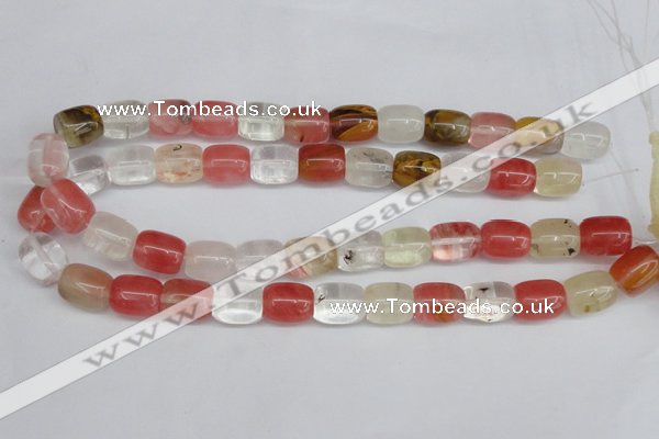 CCY210 15.5 inches 12*16mm cuboid volcano cherry quartz beads