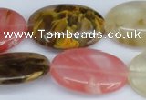 CCY220 15.5 inches 20*30mm oval volcano cherry quartz beads