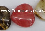 CCY232 15.5 inches 30*30mm heart volcano cherry quartz beads