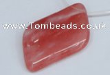 CCY235 Top-drilled 30*50mm marquise volcano cherry quartz beads