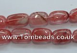 CCY51 15.5 inches 9*15mm nugget cherry quartz beads wholesale