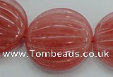 CCY54 15.5 inches 30mm flat round cherry quartz beads wholesale