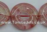 CCY56 15.5 inches 30mm donut cherry quartz beads wholesale