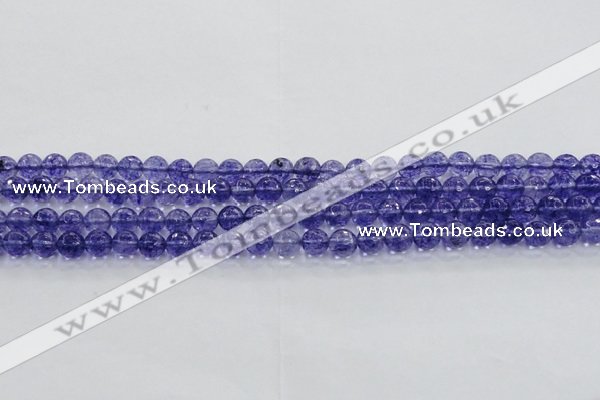 CCY602 15.5 inches 8mm faceted round blue cherry quartz beads