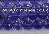 CCY603 15.5 inches 10mm faceted round blue cherry quartz beads