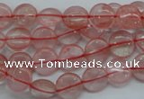 CCY61 15.5 inches 10mm flat round cherry quartz beads wholesale