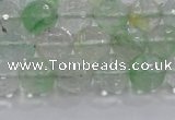 CCY613 15.5 inches 10mm faceted round green cherry quartz beads