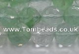 CCY616 15.5 inches 16mm faceted round green cherry quartz beads