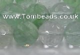 CCY617 15.5 inches 18mm faceted round green cherry quartz beads