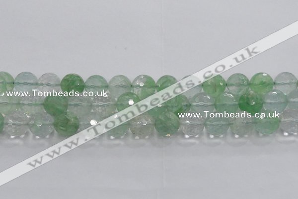 CCY617 15.5 inches 18mm faceted round green cherry quartz beads