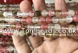 CCY632 15.5 inches 8mm round volcano cherry quartz beads wholesale