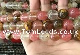 CCY635 15.5 inches 14mm round volcano cherry quartz beads wholesale