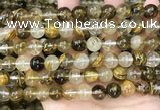 CCY648 15.5 inches 10mm round volcano cherry quartz beads