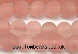 CCY670 15 inches 4mm round matte cherry quartz beads