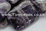 CDA08 15.5 inches 25*35mm rectangle dogtooth amethyst quartz beads