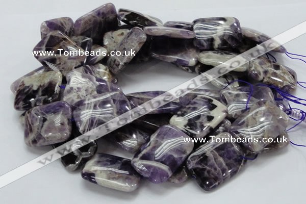 CDA08 15.5 inches 25*35mm rectangle dogtooth amethyst quartz beads