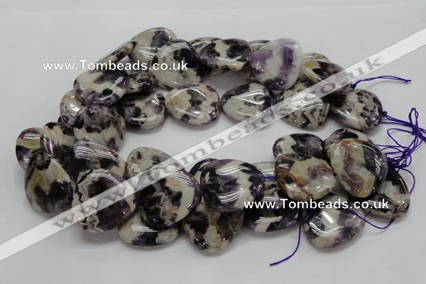 CDA15 15.5 inches 30*30mm triangle dogtooth amethyst quartz beads