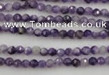 CDA150 15.5 inches 4mm faceted round dogtooth amethyst beads