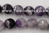 CDA154 15.5 inches 12mm faceted round dogtooth amethyst beads