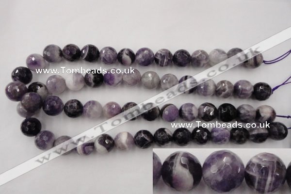 CDA155 15.5 inches 14mm faceted round dogtooth amethyst beads