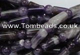 CDA17 15.5 inches 6*12mm column & round dogtooth amethyst beads