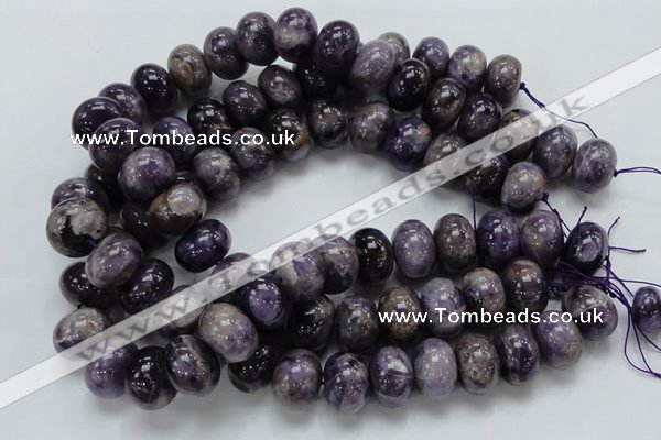 CDA20 15.5 inches 15*20mm rondelle dogtooth amethyst quartz beads