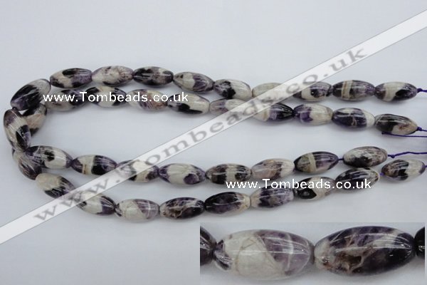 CDA25 15.5 inches 10*20mm rice dogtooth amethyst beads