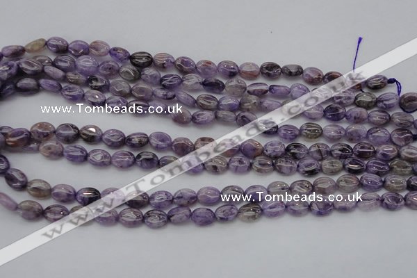 CDA300 15.5 inches 7*8mm oval dyed dogtooth amethyst beads