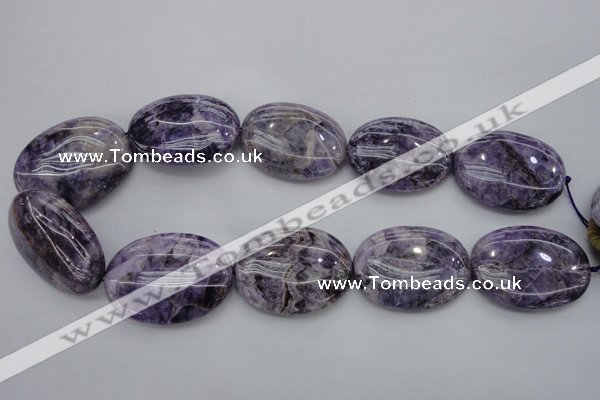 CDA304 15.5 inches 30*40mm oval dyed dogtooth amethyst beads