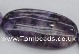 CDA306 15.5 inches 30*60mm oval dyed dogtooth amethyst beads