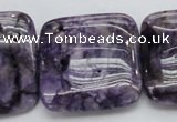 CDA315 15.5 inches 30*30mm square dyed dogtooth amethyst beads