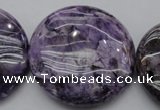 CDA318 15.5 inches 40mm flat round dyed dogtooth amethyst beads