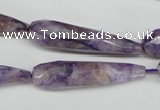 CDA342 15.5 inches 10*40mm faceted teardrop dyed dogtooth amethyst beads