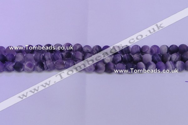 CDA352 15.5 inches 8mm round matte dogtooth amethyst beads