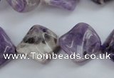 CDA39 15.5 inches 16*16mm twisted diamond dogtooth amethyst beads