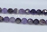 CDA58 15.5 inches 6mm faceted round dogtooth amethyst beads