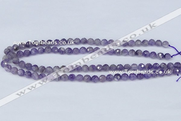 CDA59 15.5 inches 8mm faceted round dogtooth amethyst beads