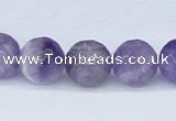 CDA62 15.5 inches 14mm faceted round dogtooth amethyst beads