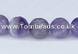 CDA62 15.5 inches 14mm faceted round dogtooth amethyst beads