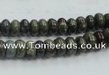 CDB201 15.5 inches 5*8mm rondelle natural dragon blood jasper beads