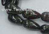 CDB203 15.5 inches 10*20mm teardrop natural dragon blood jasper beads