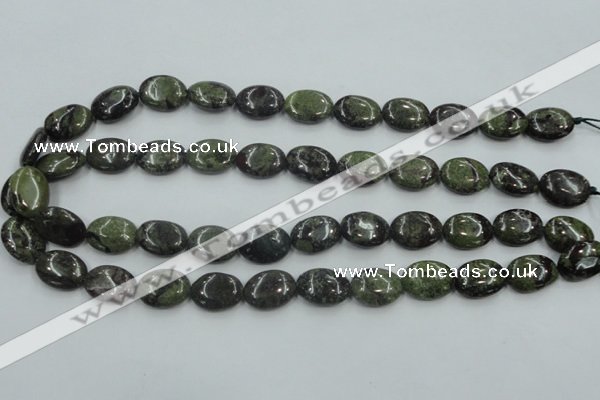 CDB211 15.5 inches 12*16mm oval natural dragon blood jasper beads