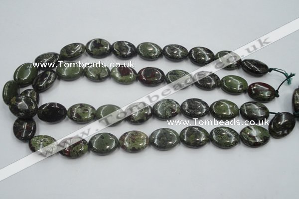 CDB212 15.5 inches 15*20mm oval natural dragon blood jasper beads