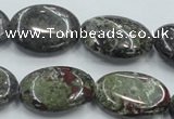 CDB213 15.5 inches 18*25mm oval natural dragon blood jasper beads