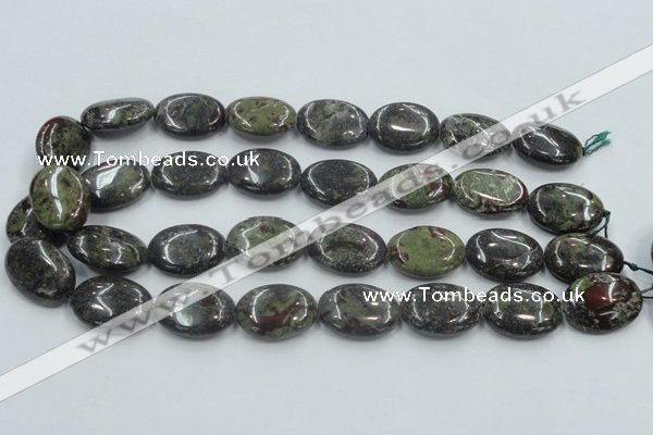 CDB213 15.5 inches 18*25mm oval natural dragon blood jasper beads