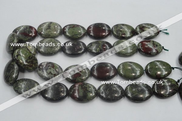 CDB214 15.5 inches 22*30mm oval natural dragon blood jasper beads