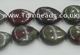 CDB216 15.5 inches 13*18mm flat teardrop natural dragon blood jasper beads